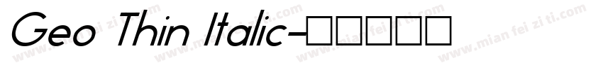 Geo Thin Italic字体转换